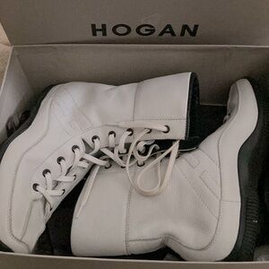 Hogan white size 40/9 US white leather sneakers